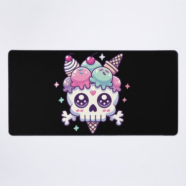 Item preview, Kawaii Skull Delight with Ice cream designed and sold by CrazySweets.