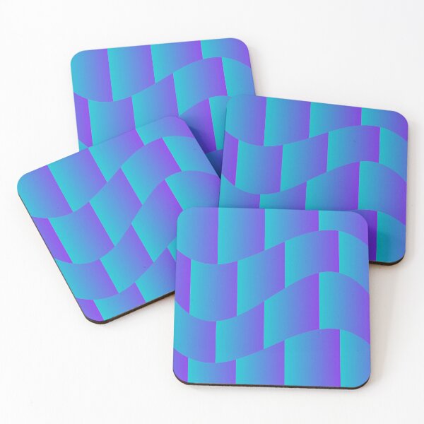 Item preview, Bloques ondulados con degradado azul y morado designed and sold by Designs by CeeKai.