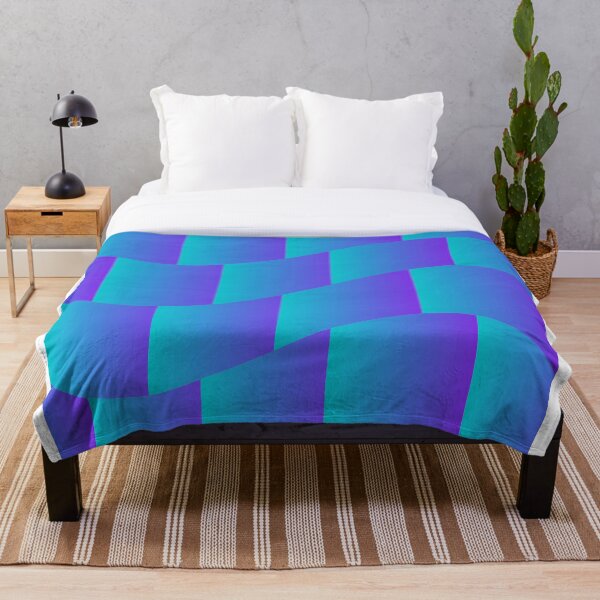 Artikelvorschau, Blaue und violette gewellte Blöcke mit Farbverlauf entworfen und verkauft von Designs by CeeKai.