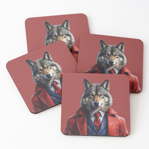 Item preview, Wolf in red jacket designed and sold by GasconyPassion.