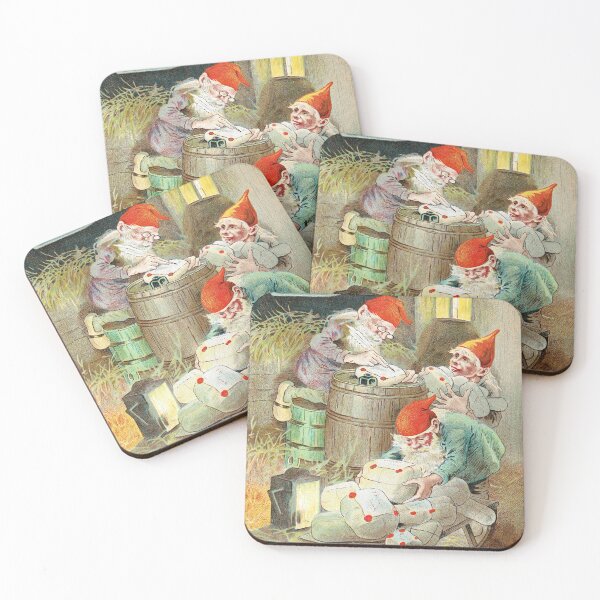 Item preview, Vintage Christmas Santa Claus Gnome Elf Gifts Card by Jenny Nystrom designed and sold by Vintage-TM.