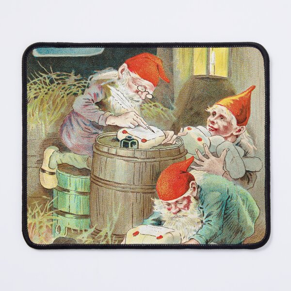 Item preview, Vintage Christmas Santa Claus Gnome Elf Gifts Card by Jenny Nystrom designed and sold by Vintage-TM.