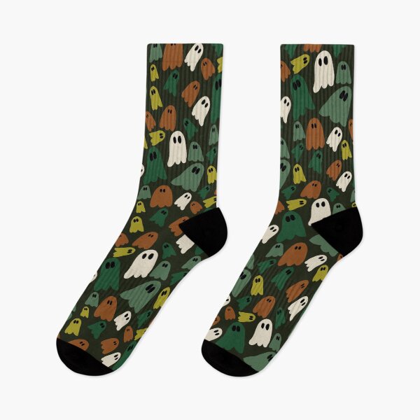 Item preview, Halloween ghosts in green designed and sold by DaisyRoseBliss.