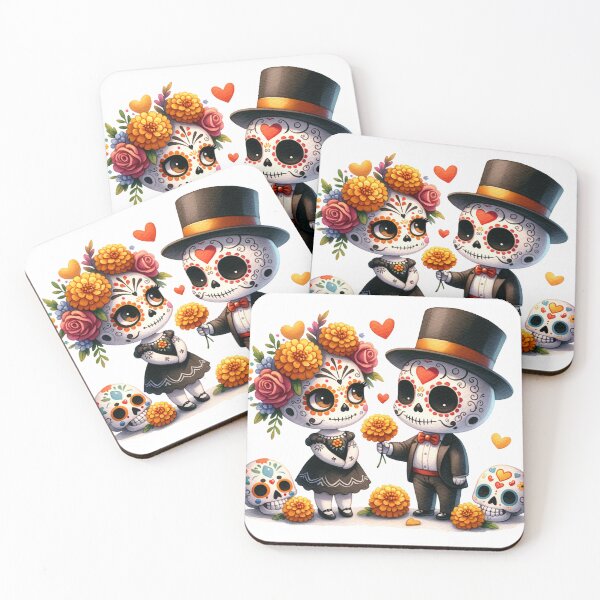 Item preview, Day of the Dead Catrin and Catrina Couple - Dia de Muertos designed and sold by MeroroGraphics.