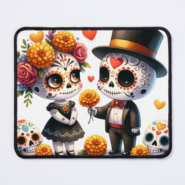 Item preview, Day of the Dead Catrin and Catrina Couple - Dia de Muertos designed and sold by MeroroGraphics.