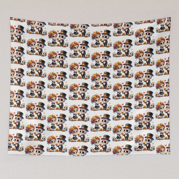 Item preview, Day of the Dead Catrin and Catrina Couple - Dia de Muertos designed and sold by MeroroGraphics.