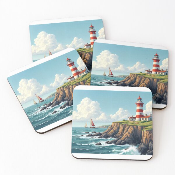 Item preview, Iconic Brittany Lighthouse - Vibrant Art Print designed and sold by Art4CoolPeople.