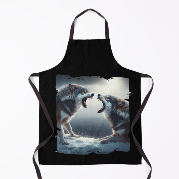 Item preview, Two Wolves Growling at Each Other – Intense Wolf Art designed and sold by Hungry-Murphy.