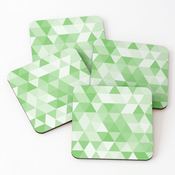 Item preview, Geometric Soft Color Pattern Green and White Triangular Mosaic  designed and sold by ploen kongsuwan.