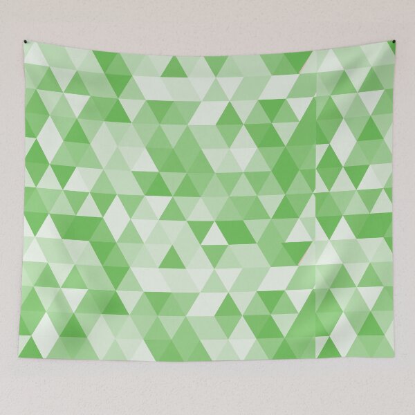 Item preview, Geometric Soft Color Pattern Green and White Triangular Mosaic designed and sold by ploen kongsuwan.