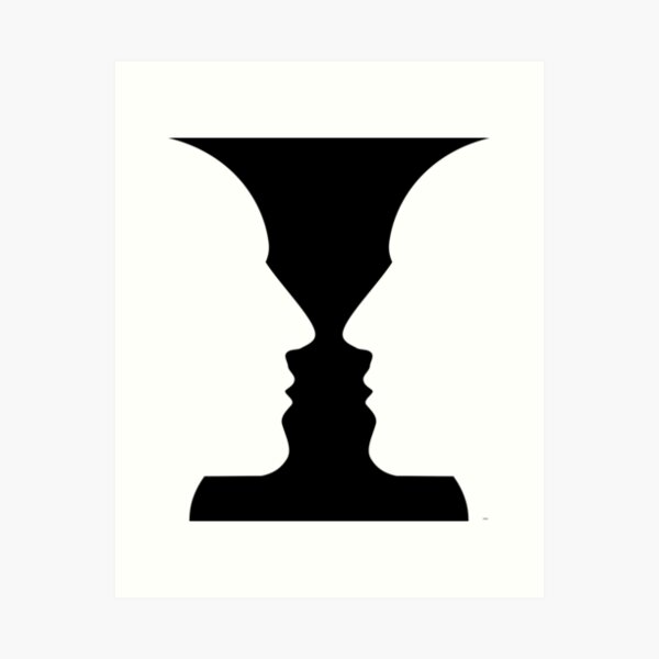 Aperçu de l'œuvre Vase Illusion Optique créée et vendue par Dandarey.