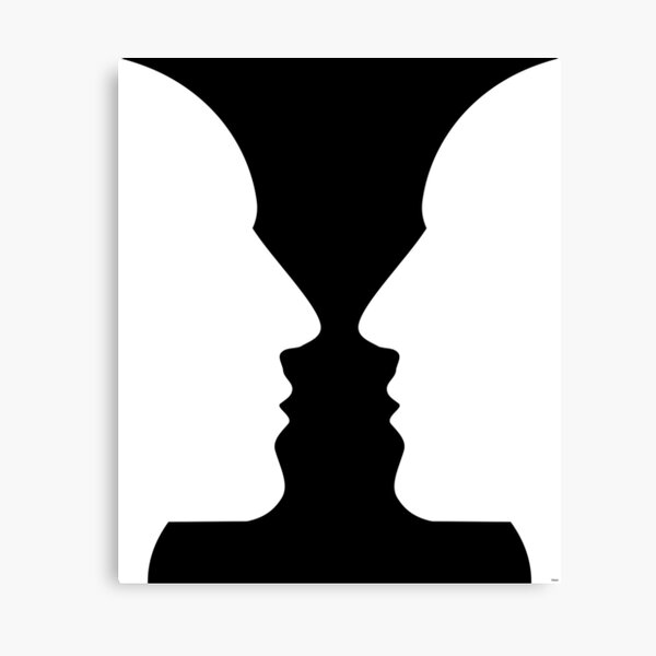 Optical Illusion Vase Canvas Print