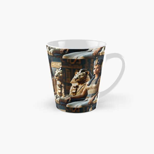 Vista previa del artículo con la obra «La reina Nefertiti la faraona más bella del antiguo Egipto con dos leones 224», diseñado y vendido por AnadAA.