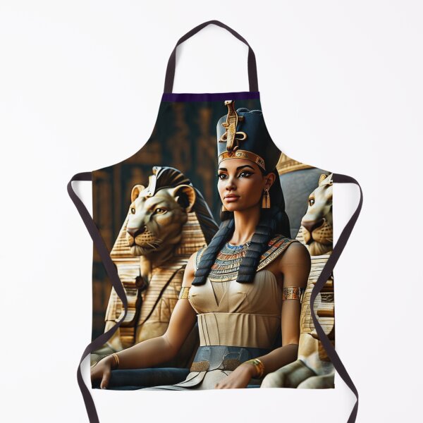 Vista previa del artículo con la obra «La reina Nefertiti la faraona más bella del antiguo Egipto con dos leones 224», diseñado y vendido por AnadAA.