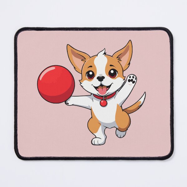 Item preview, Cute Dog Playing With Red Ball designed and sold by Atlantico54.