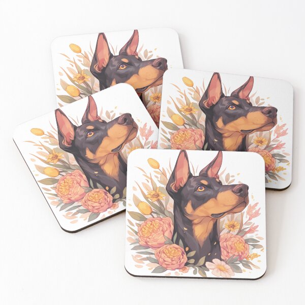 Artikelvorschau, Süßer Dobermann // Blume // Wachhund // Bester Freund // Hundepfote entworfen und verkauft von SMARTKIT DESIGNAGENCY.