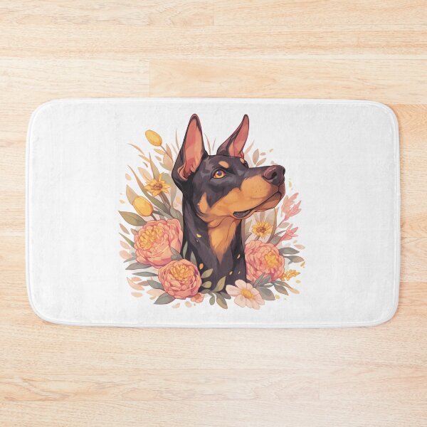 Item preview, Cute Doberman // Flower // Guarding dog // Best Friend // Dog Paw designed and sold by SMARTKIT  DESIGNAGENCY.