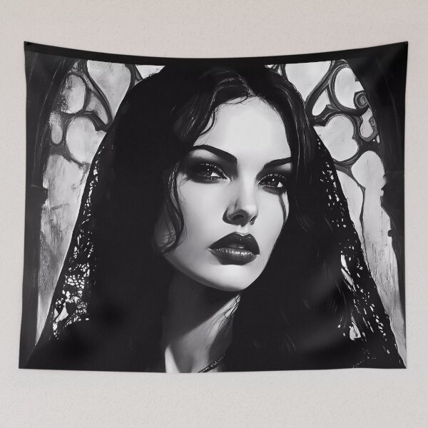 Item preview, Verona Văduva: Dracula’s Enchanting Bride in Black Wedding designed and sold by Oojah's Place.