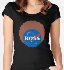 Space Bob Ross Women's Fitted Scoop T-Shirt