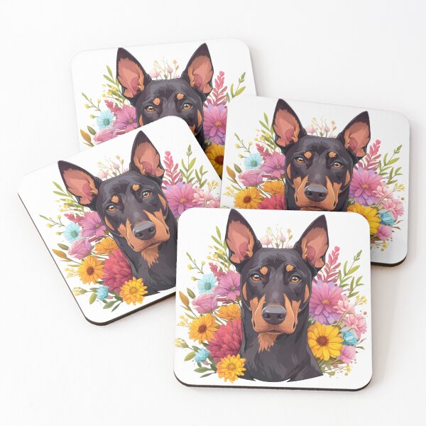 Artikelvorschau, Süßer Dobermann // Blume // Wachhund // Bester Freund // Hundepfote entworfen und verkauft von SMARTKIT DESIGNAGENCY.