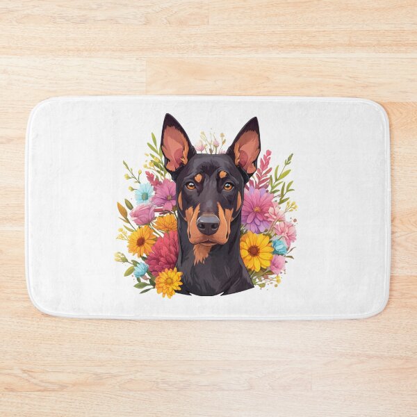 Item preview, Cute Doberman // Flower // Guarding dog // Best Friend // Dog Paw designed and sold by SMARTKIT  DESIGNAGENCY.