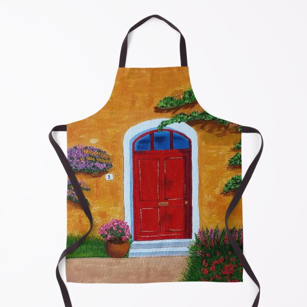 Item preview, A Red Door: French Home - Acrylic Painting designed and sold by TaimoorKhan44.
