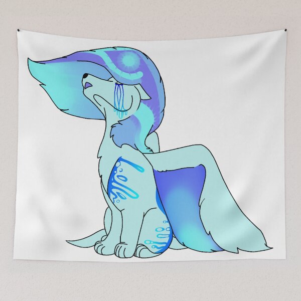 Item preview, Winged Wolfdog howling in the wind designed and sold by beckyhowling.