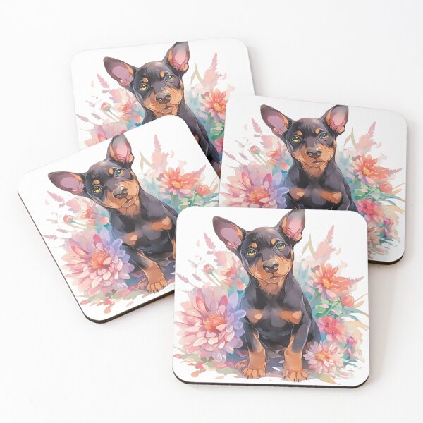 Artikelvorschau, Süßer Dobermann // Blume // Wachhund // Bester Freund // Hundepfote entworfen und verkauft von SMARTKIT DESIGNAGENCY.
