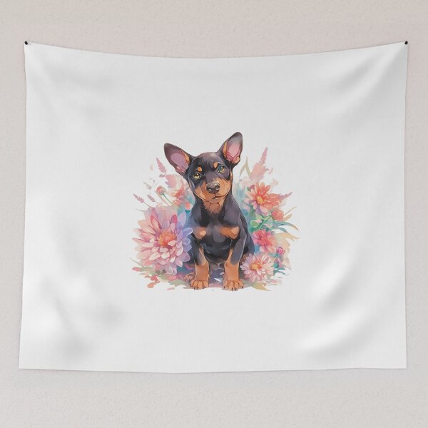 Item preview, Cute Doberman // Flower // Guarding dog // Best Friend // Dog Paw designed and sold by SMARTKIT  DESIGNAGENCY.