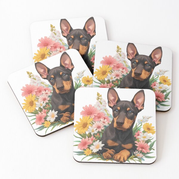 Item preview, Cute Doberman // Flower // Guarding dog // Best Friend // Dog Paw designed and sold by SMARTKIT  DESIGNAGENCY.