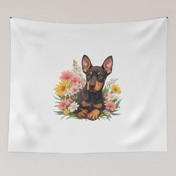 Item preview, Cute Doberman // Flower // Guarding dog // Best Friend // Dog Paw designed and sold by SMARTKIT  DESIGNAGENCY.