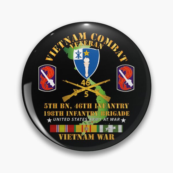 Item preview, 5th Bn 46th Infantry - 198th Infantry Bde w VN SVC designed and sold by Military Insignia Products.
