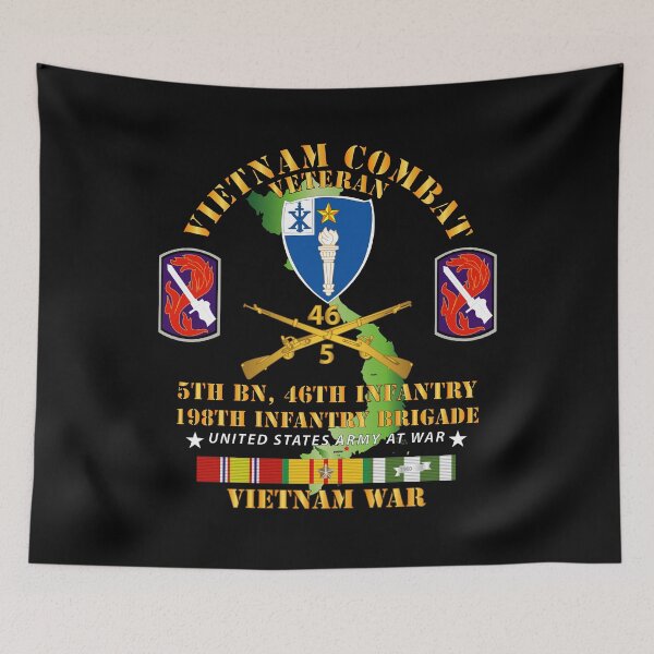 Item preview, 5th Bn 46th Infantry - 198th Infantry Bde w VN SVC designed and sold by Military Insignia Products.