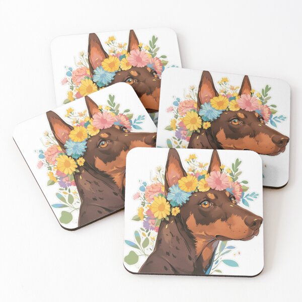 Item preview, Cute Doberman // Flower // Guarding dog // Best Friend // Dog Paw designed and sold by SMARTKIT  DESIGNAGENCY.