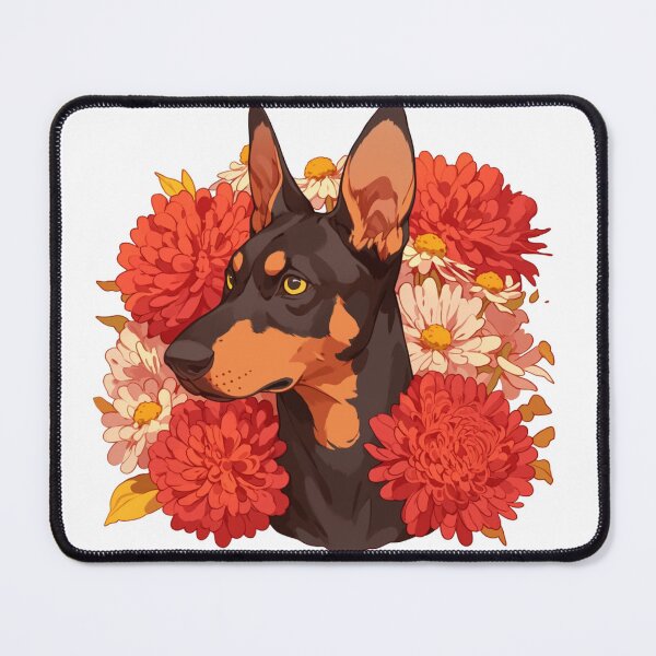 Item preview, Cute Doberman // Flower // Guarding dog // Best Friend // Dog Paw designed and sold by SMARTKIT  DESIGNAGENCY.