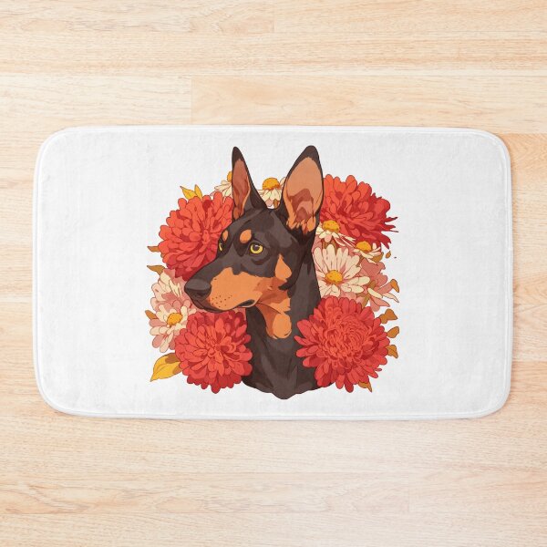 Item preview, Cute Doberman // Flower // Guarding dog // Best Friend // Dog Paw designed and sold by SMARTKIT  DESIGNAGENCY.