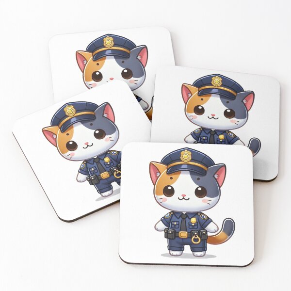 Item preview, Officer Paws The Cutest Police Cat designed and sold by NineNIGHT404.