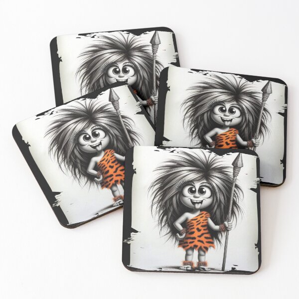 Item preview, Crazy Cavegirl with Spear – Wild and Fun Illustration designed and sold by Hungry-Murphy.