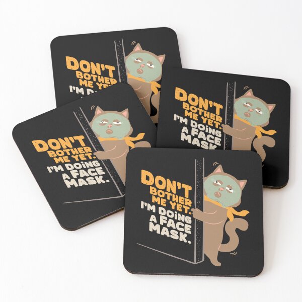 Item preview, Brown Cat and Face Mask designed and sold by LazyCaat.