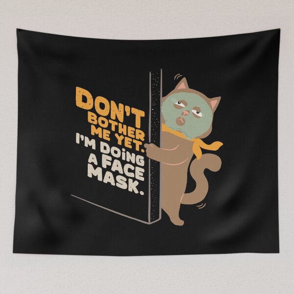 Item preview, Brown Cat and Face Mask designed and sold by LazyCaat.