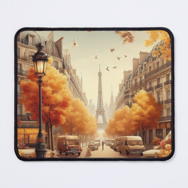 Item preview, Autumn landscape in Paris designed and sold by SommeryLaser.
