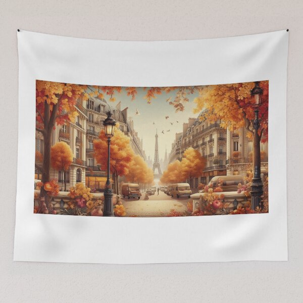 Item preview, Autumn landscape in Paris designed and sold by SommeryLaser.
