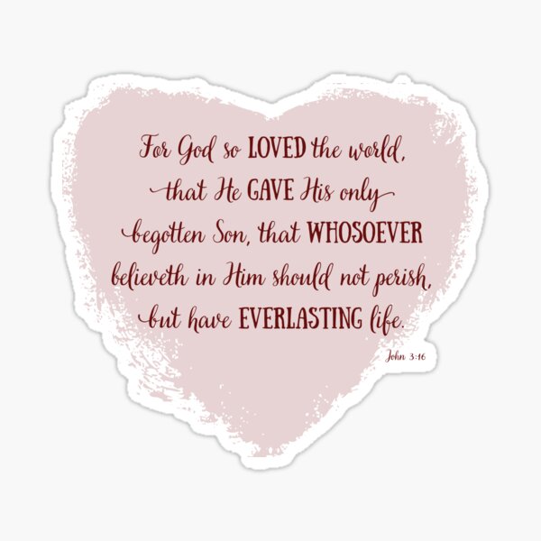 For God So Loved the World Sticker