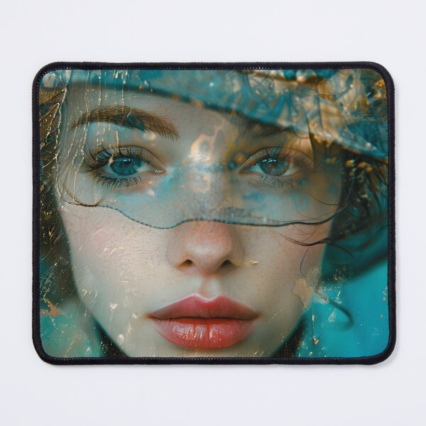 Item preview, Mysterious woman behind rain-streaked glass concept art designed and sold by Artessie.
