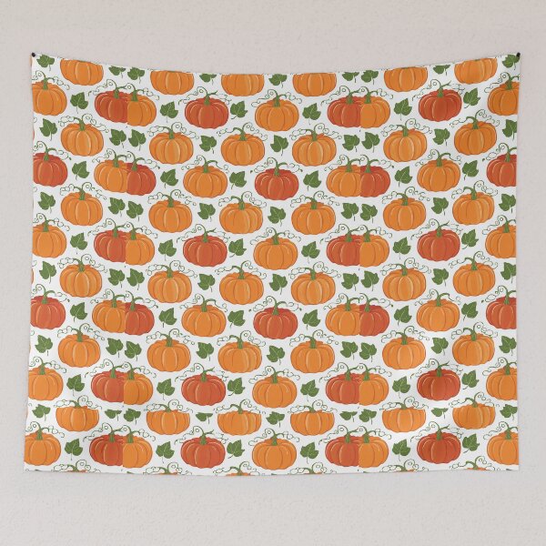 Item preview, Pumpkin wallpaper art, orange and red pumpkins pattern, pumpkins, fall, harvest, October, November, autumn, Thanksgiving  designed and sold by navitalidesign.