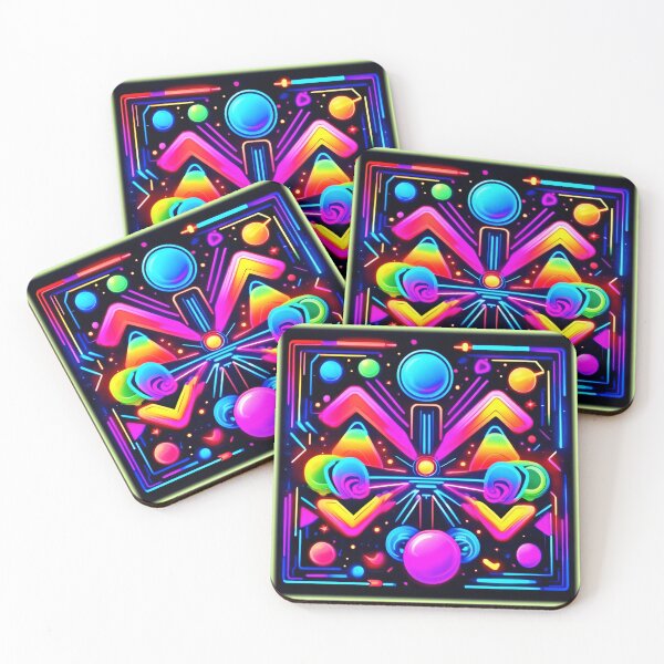Item preview, Neon Cosmic Kaleidoscope designed and sold by Health And Fitness Posts e-Store.