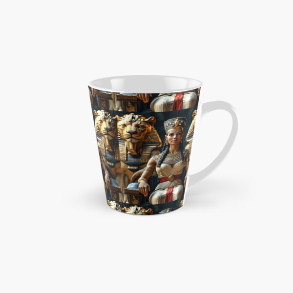 Vista previa del artículo con la obra «La reina Nefertiti la faraona más bella del antiguo Egipto con dos leones 225», diseñado y vendido por AnadAA.