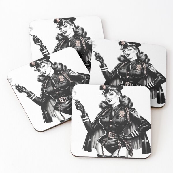 Item preview, Retro Hot Cop Girl designed and sold by PulpVintage.