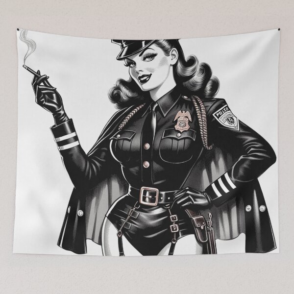 Item preview, Retro Hot Cop Girl designed and sold by PulpVintage.