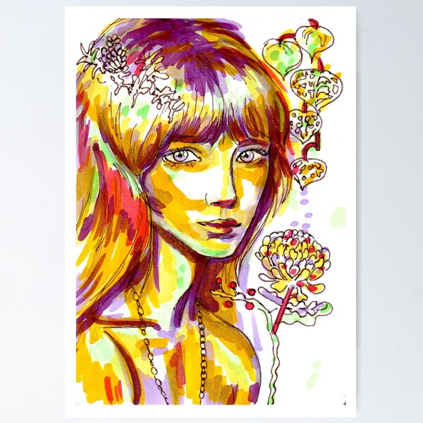 Item preview, Golden leaves on Lady  designed and sold by Mayrandradeart.